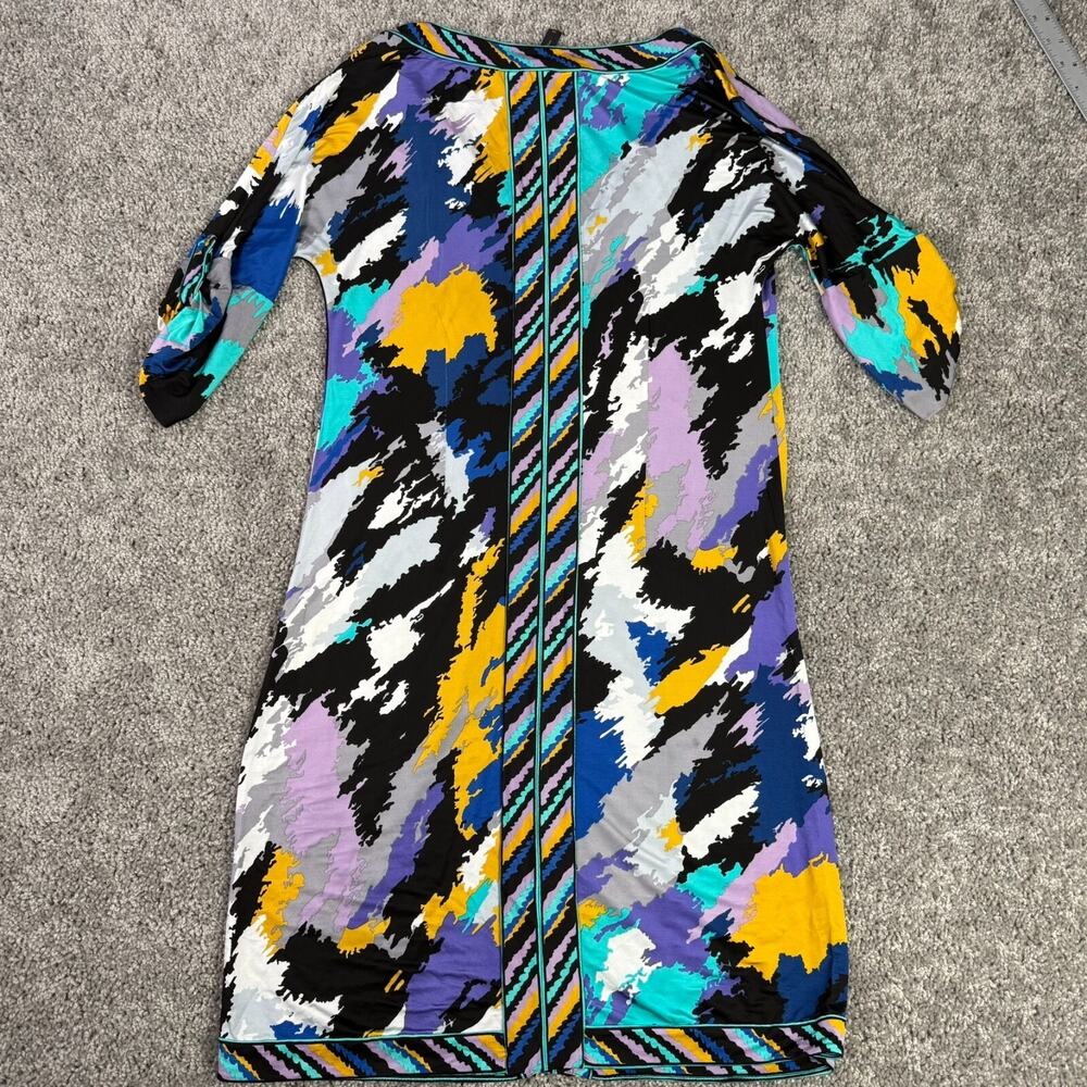 BCBG Max Azria Brushstroke Stretch Dress Dolman Sleeve XS Excellent - Picture 8 of 8